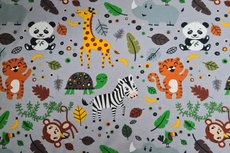 Cotton Jersey Zoo Grey Cotton Jersey Zoo Grey