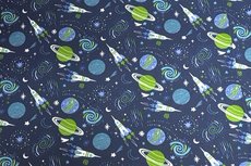 Cotton Jersey Space Navy Cotton Jersey Space Navy