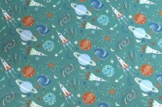 Cotton Jersey Space Petrol Cotton Jersey Space Petrol