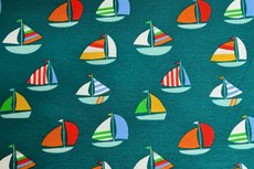 Cotton Jersey Sailboat Petrol Cotton Jersey Sailboat Petrol