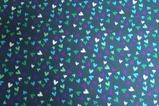 Cotton Jersey Hearts Petrol Cotton Jersey Hearts Petrol