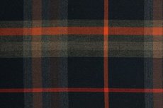 Scottish Stretch Check Navy Brown Orange Scottish Stretch Check Navy Brown Orange