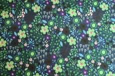 Cotton Jersey Little Flowers Petrol Cotton Jersey Little Flowers Petrol