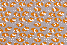 Cotton Jersey Little Fox Grijs Cotton Jersey Little Fox Grijs