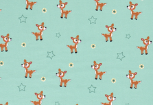 Cotton Jersey Little Bambi Mint Cotton Jersey Little Bambi Mint