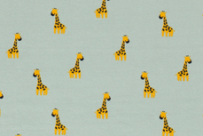 Cotton Jersey Little Giraffe Mint Cotton Jersey Little Giraffe Mint