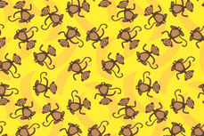 Cotton Jersey Monkey Yellow Cotton Jersey Monkey Yellow
