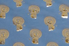 Katoenen Tricot foil Lion Blue Katoenen Tricot foil Lion Blue