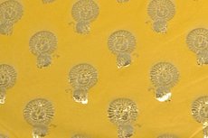 Katoenen Tricot foil Lion Yellow Katoenen Tricot foil Lion Yellow