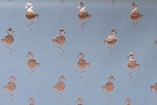 Katoenen Tricot foil Flamingo Sky Katoenen Tricot foil Flamingo Sky
