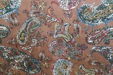Viscose Paisley Caramel Brown Viscose Paisley Caramel Brown