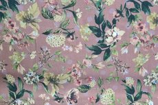 Viscose Wild Flowers Old Pink Viscose Wild Flowers Old Pink