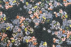 Viscose Little Flowers Black/Multi Viscose Little Flowers Black/Multi