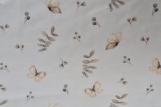 Cotton Jersey Butterflies Off White Cotton Jersey Butterflies Off White