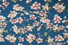 Viscose Jersey Digital Cherry Blossom Dark Aqua Viscose Jersey Digital Cherry Blossom Dark Aqua