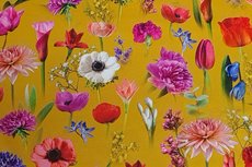 Cotton Jersey Digital Big Tulip Yellow Cotton Jersey Digital Big Tulip Yellow