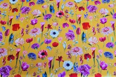 Cotton Jersey Digital Little Tulip Yellow Cotton Jersey Digital Little Tulip Yellow