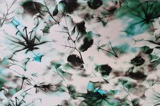 Cotton Jersey Digital Flowers Green Mint 2 Cotton Jersey Digital Flowers Green Mint 2