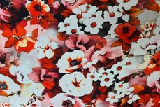 Cotton Jersey Digital Flowers Red 3 Cotton Jersey Digital Flowers Red 3