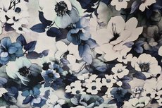 Cotton Jersey Digital Flowers Blue 3 Cotton Jersey Digital Flowers Blue 3