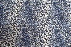 Cotton Digital Stretch Satin Leo Blue Cotton Digital Stretch Satin Leo Blue