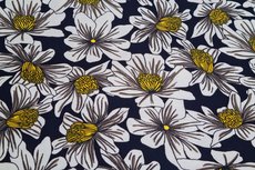 Viscose Jersey Flowers Navy 1 Viscose Jersey Flowers Navy 1