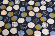 Viscose Jersey Circles Navy/Blue Viscose Jersey Circles Navy/Blue