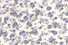 Viscose Jersey Flowers Creme/Blue Viscose Jersey Flowers Creme/Blue