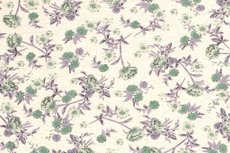 Viscose Jersey Flowers Creme/Green Viscose Jersey Flowers Creme/Green