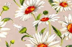 Viscose Crincle Big Flowers Beige 1 Viscose Crincle Big Flowers Beige 1