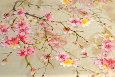 Viscose Digital Flower Light Yellow Viscose Digital Flower Light Yellow