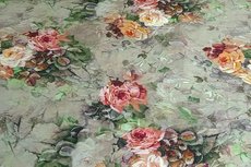 Viscose Digital Roses Green Viscose Digital Roses Green