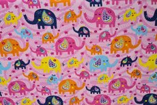 Cotton Jersey Elephant Light Pink Cotton Jersey Elephant Light Pink