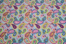 Cotton Jersey Paisley Baby Blue Cotton Jersey Paisley Baby Blue