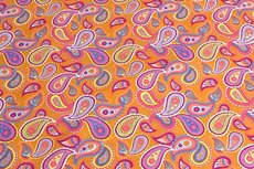 Cotton Jersey Paisley Orange Cotton Jersey Paisley Orange