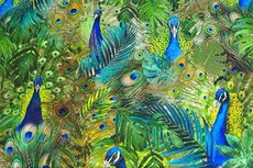 Viscose Jersey Digital Peacock Green Viscose Jersey Digital Peacock Green