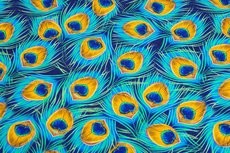 Viscose Jersey Digital Peacock Eye Aqua Viscose Jersey Digital Peacock Eye Aqua