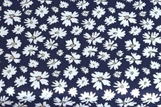 Cotton Jersey Foil Flower Navy Cotton Jersey Foil Flower Navy