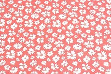 Cotton Jersey Foil Flower Zalm Cotton Jersey Foil Flower Zalm