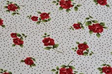 Viscose Jersey Little Flowers Dots White Viscose Jersey Little Flowers Dots White