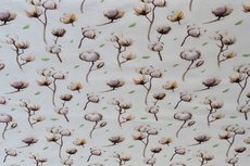 Cotton Jersey Big Leaf Off White Cotton Jersey Big Leaf Off White