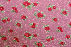 Viscose Jersey Little Flowers Dots Old Pink Viscose Jersey Little Flowers Dots Old Pink
