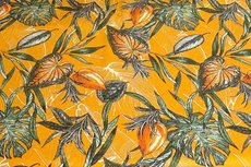 Viscose Stretch woven Flowers Yellow Viscose Stretch woven Flowers Yellow