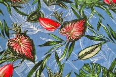 Viscose Stretch woven Flowers Indigo Viscose Stretch woven Flowers Indigo