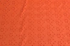 Cotton Broderie Jersey Orange Cotton Broderie Jersey Orange