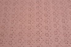 Cotton Broderie Jersey Dark Old Pink Cotton Broderie Jersey Dark Old Pink