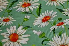 Viscose Crincle Big Flowers Mint 1 Viscose Crincle Big Flowers Mint 1