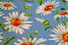 Viscose Crincle Big Flowers Light Blue 1 Viscose Crincle Big Flowers Light Blue 1