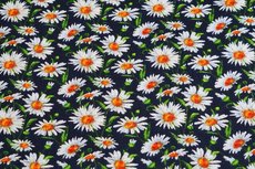 Viscose Crincle Little Flowers Navy 1 Viscose Crincle Little Flowers Navy 1