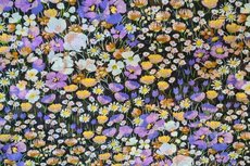 Chiffon Goldfoil Flowers Lila Chiffon Goldfoil Flowers Lila